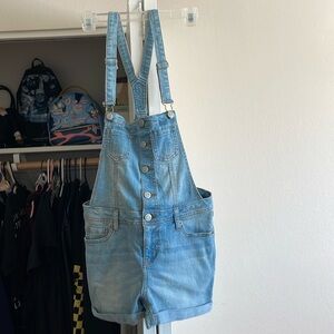 Jean short overalls
